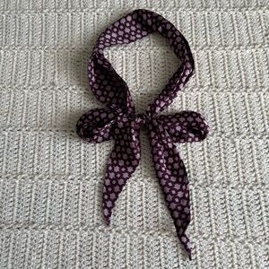 Brooks Brothers Purple Retro Print 100% Silk Scarf Neck Tie Women's Headscarf